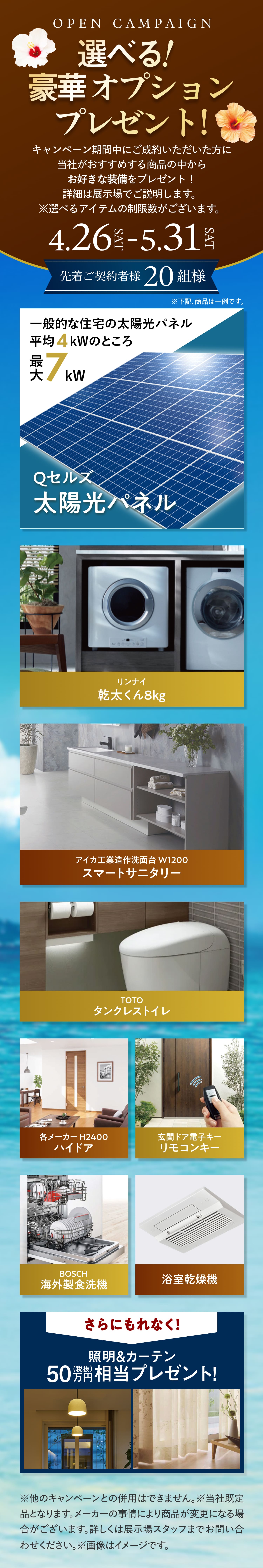 選べる豪華オプションプレゼント！